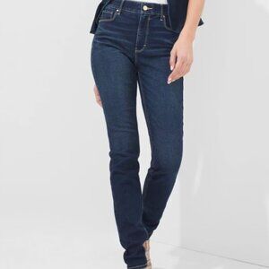 White House Black Market High Rise Skinny Jeans Dark Wash | Size 14